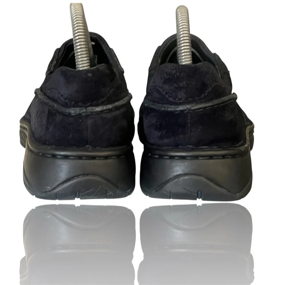 Merrell Mens Black Suede Slip On Loafers 8 World Map‎ Tread Shoes Casual Comfort